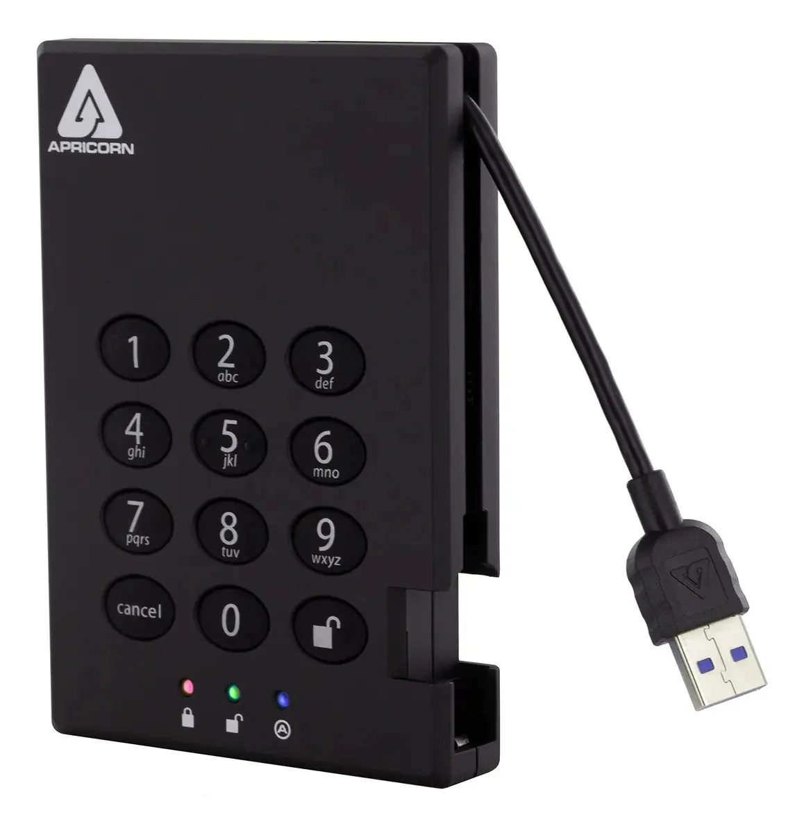 Cadeado USB 3.0 Apricorn Aegis 256 bits Aes Xts Hardware