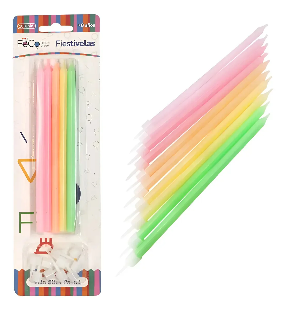 Velas pastel para aniversários