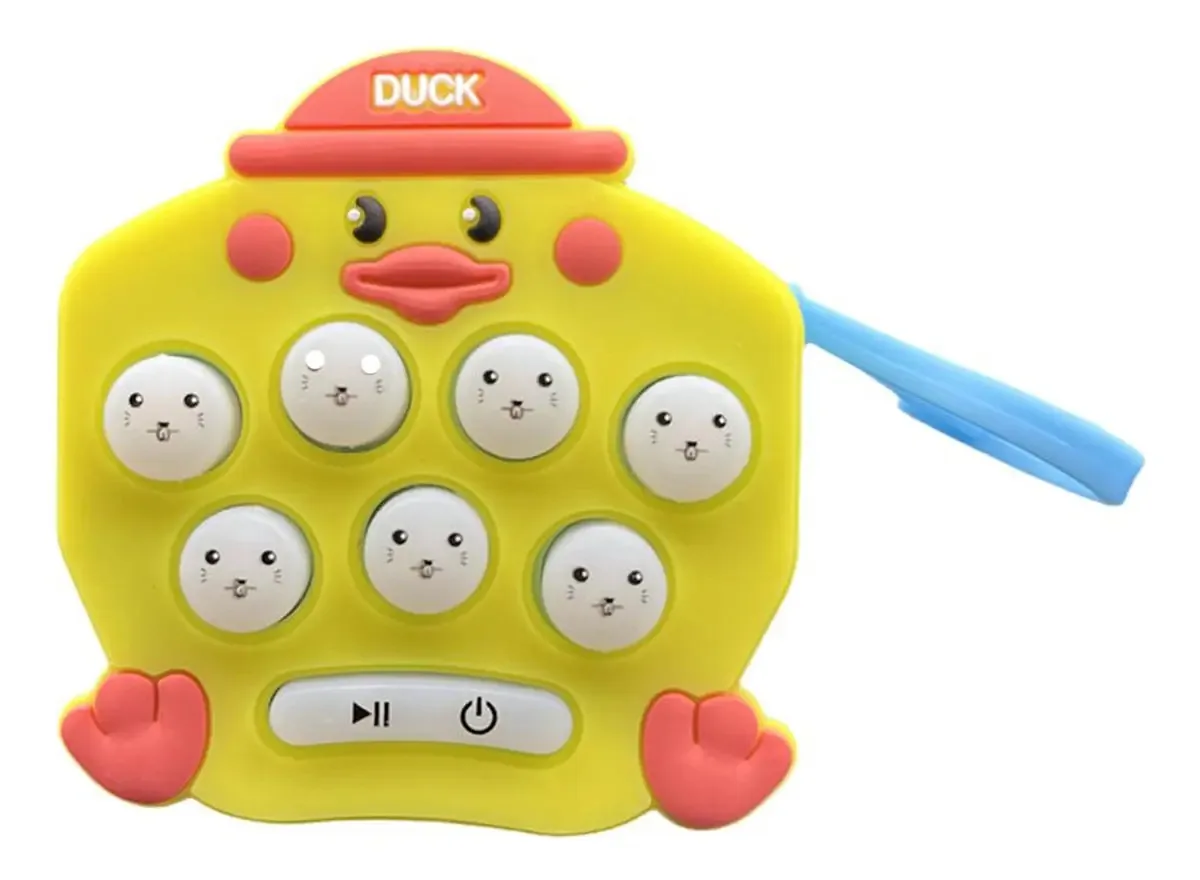 Minijogo de console Pop It Quick Push Electronic Cartoons Duck Color