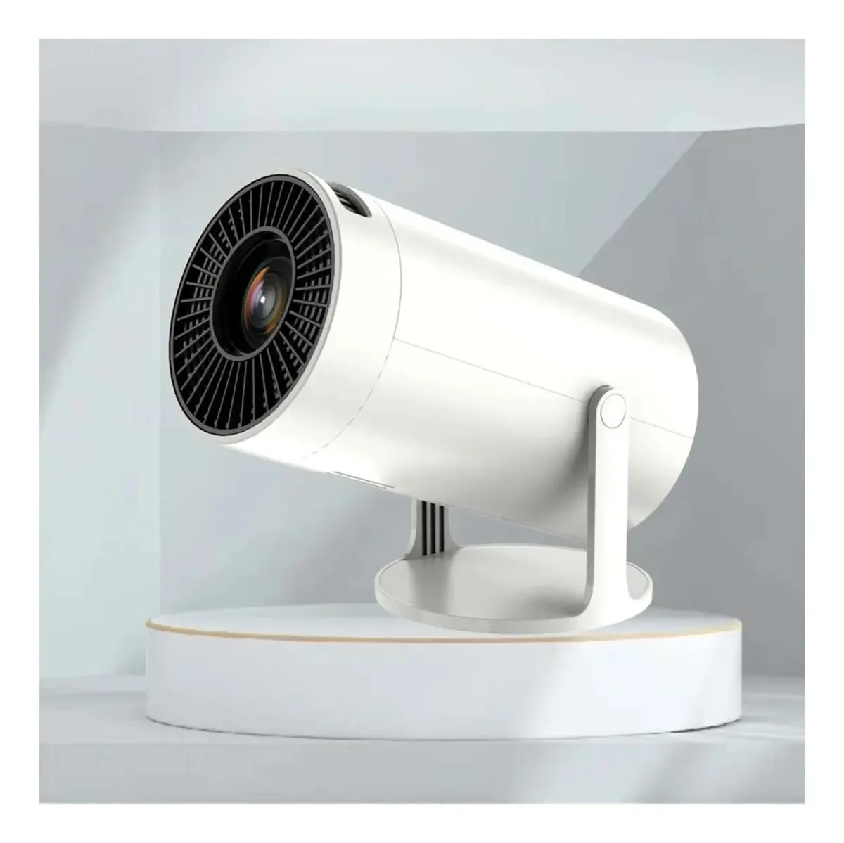 Projetor Mini JRINK LED Branco - Ideal para Apresentações e Entretenimento, Compacto e Portátil.