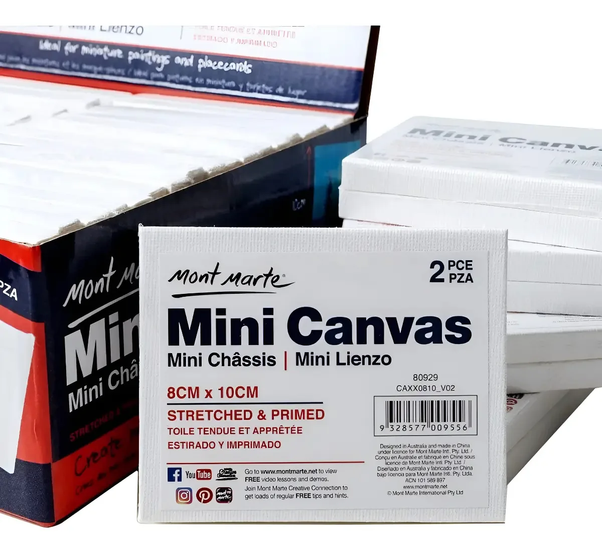 Mini moldura emoldurada em lona preparada 280 grs 8 x 10 cm 2 unidades