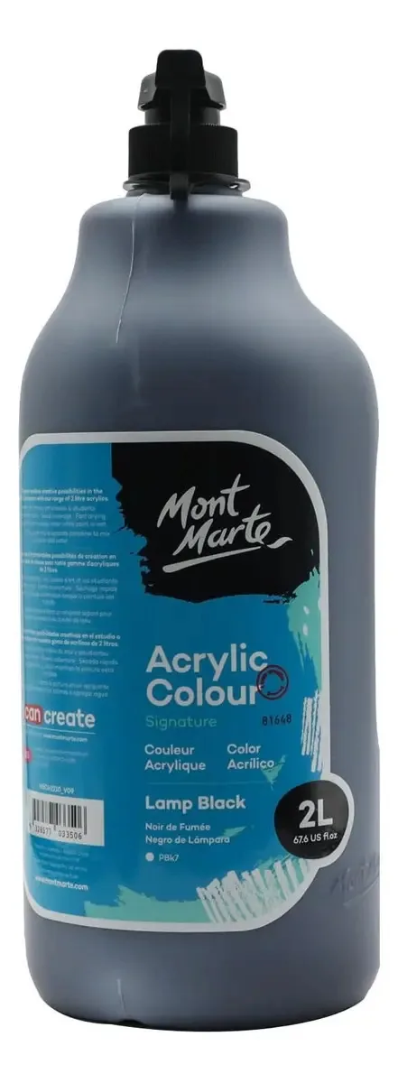 Tintas acrílicas Mont Marte Discovery School 2 L cor preta