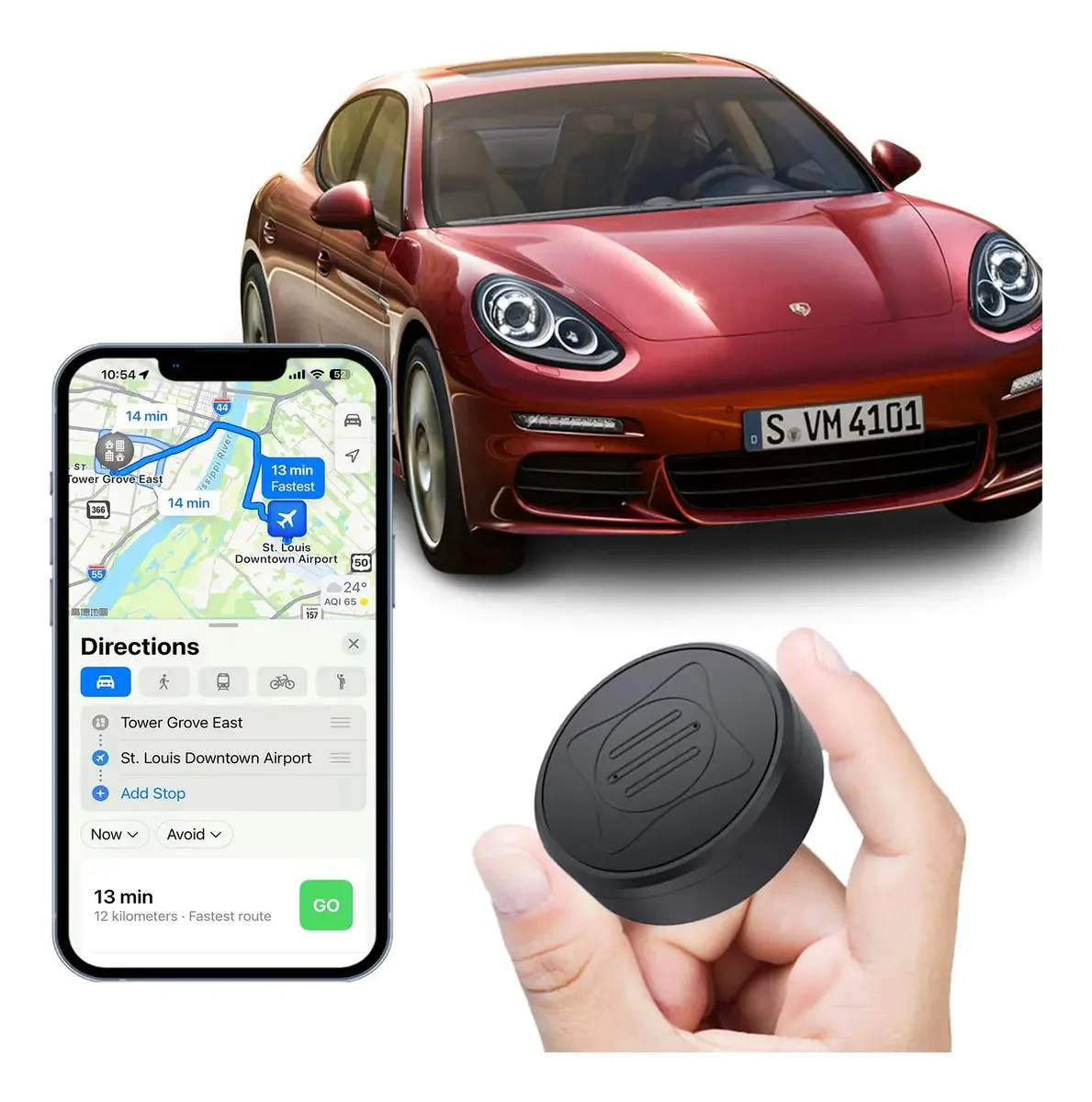 Rastreador Veicular Quvjd - Rastreamento por SMS e Internet, sem cartão SIM, ideal para segurança e localização de veículos.