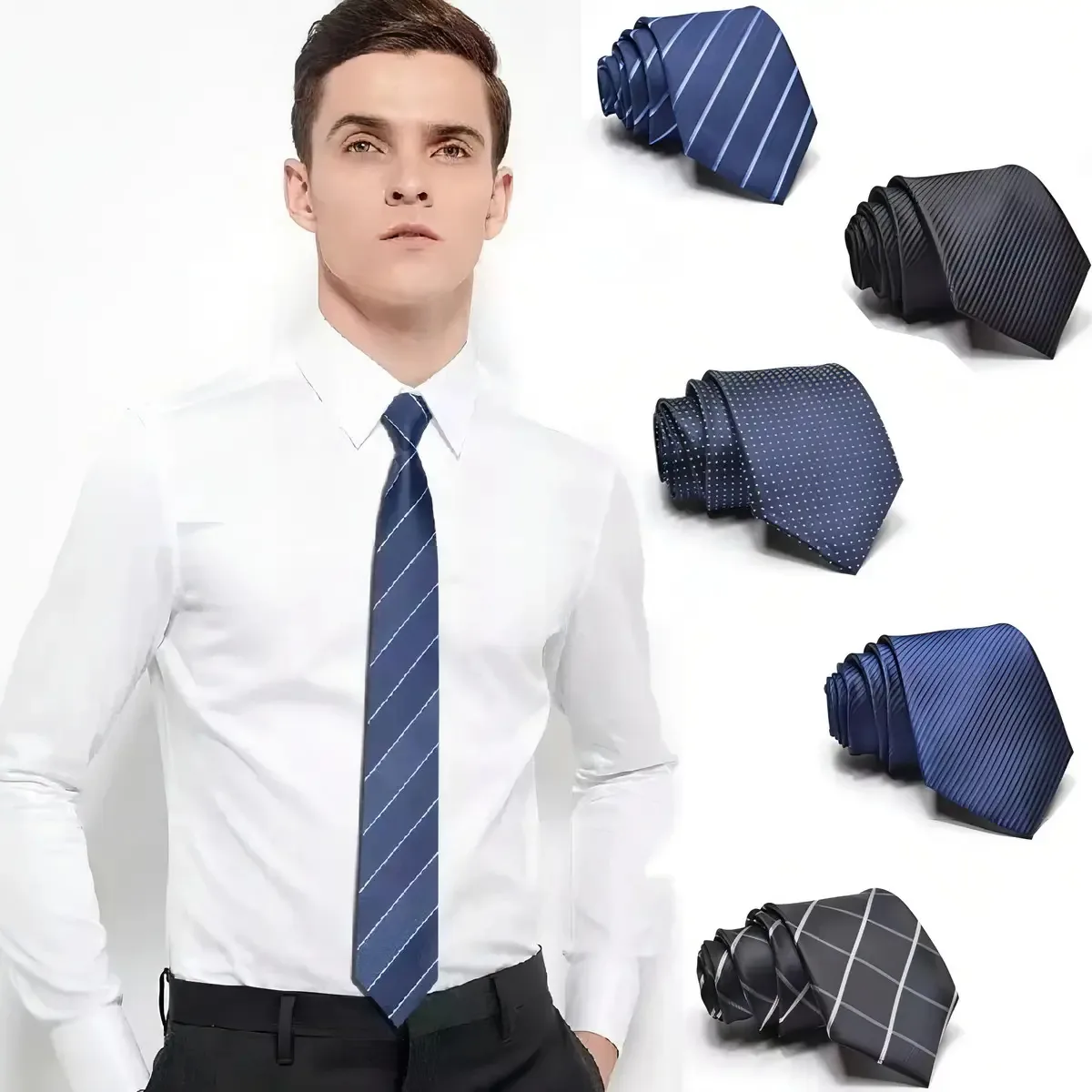 Gravatas pretas puras para homens