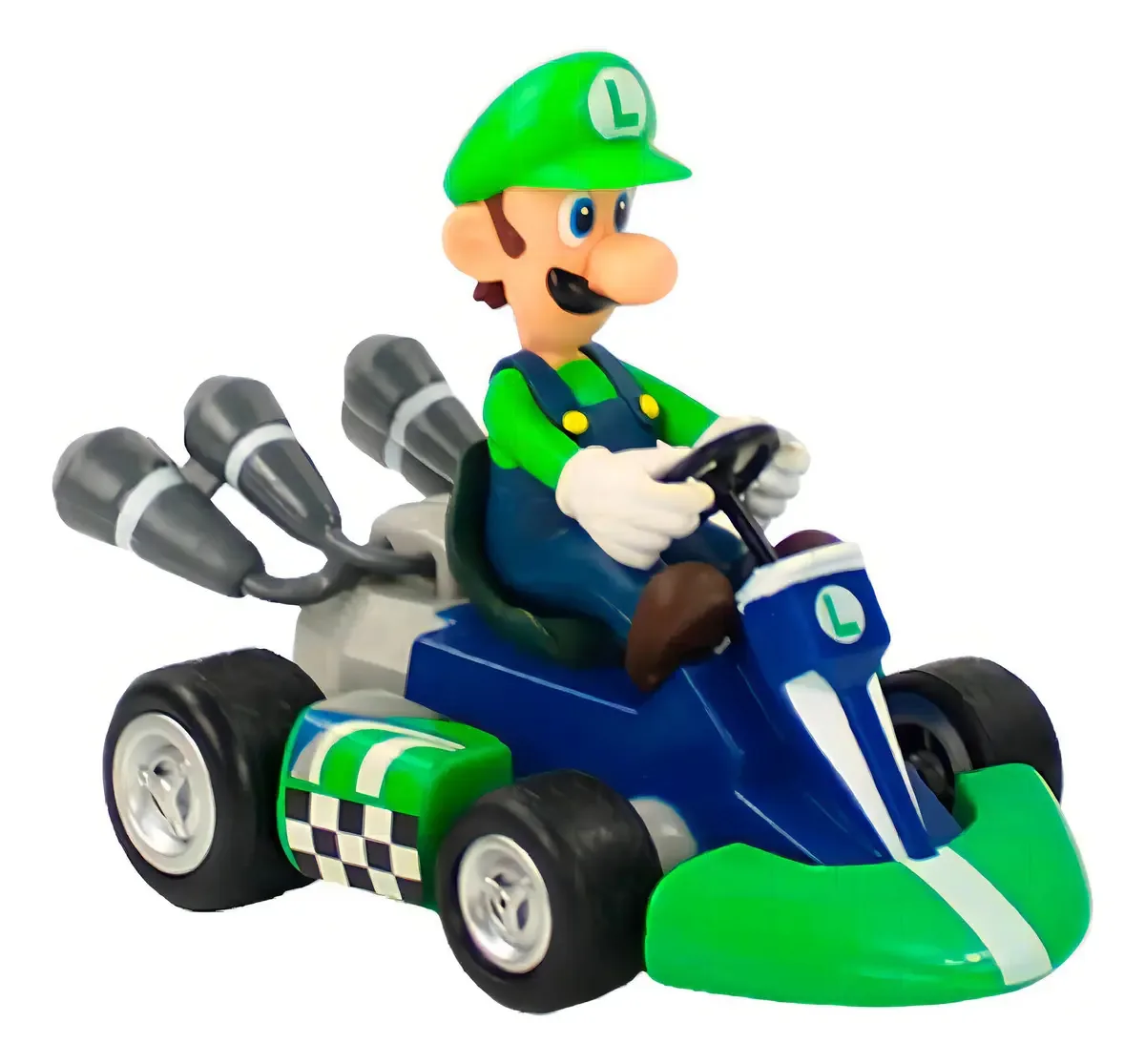 Carro de brinquedo colecionável Mario Kart Luigi para crianças