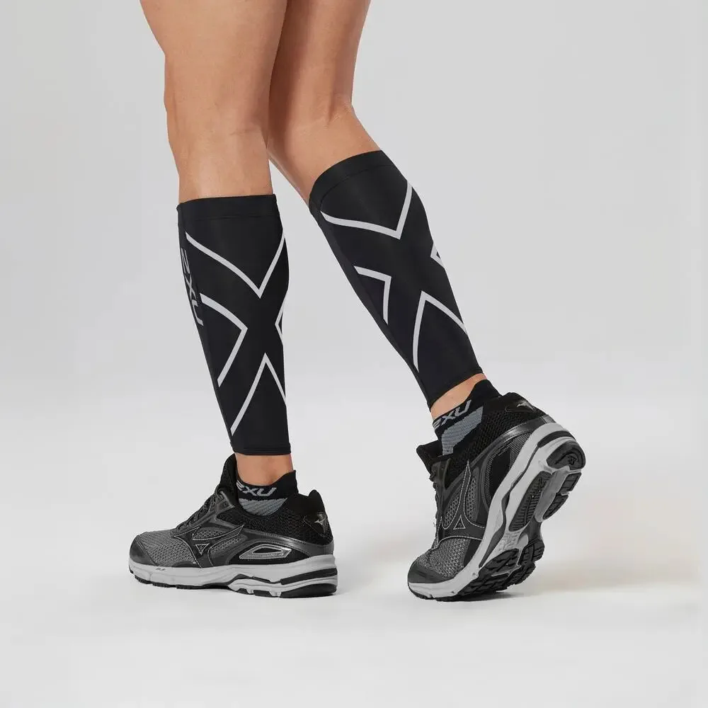 Banda de compressão 2xu Compression Calf Protects unissex L preta