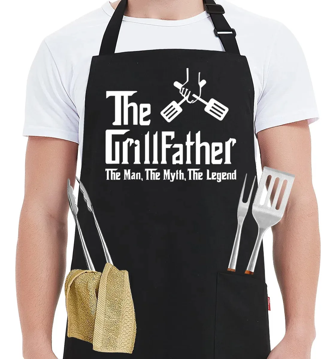 Aventais Kaidouma Fun Grill para homens. Superman negro
