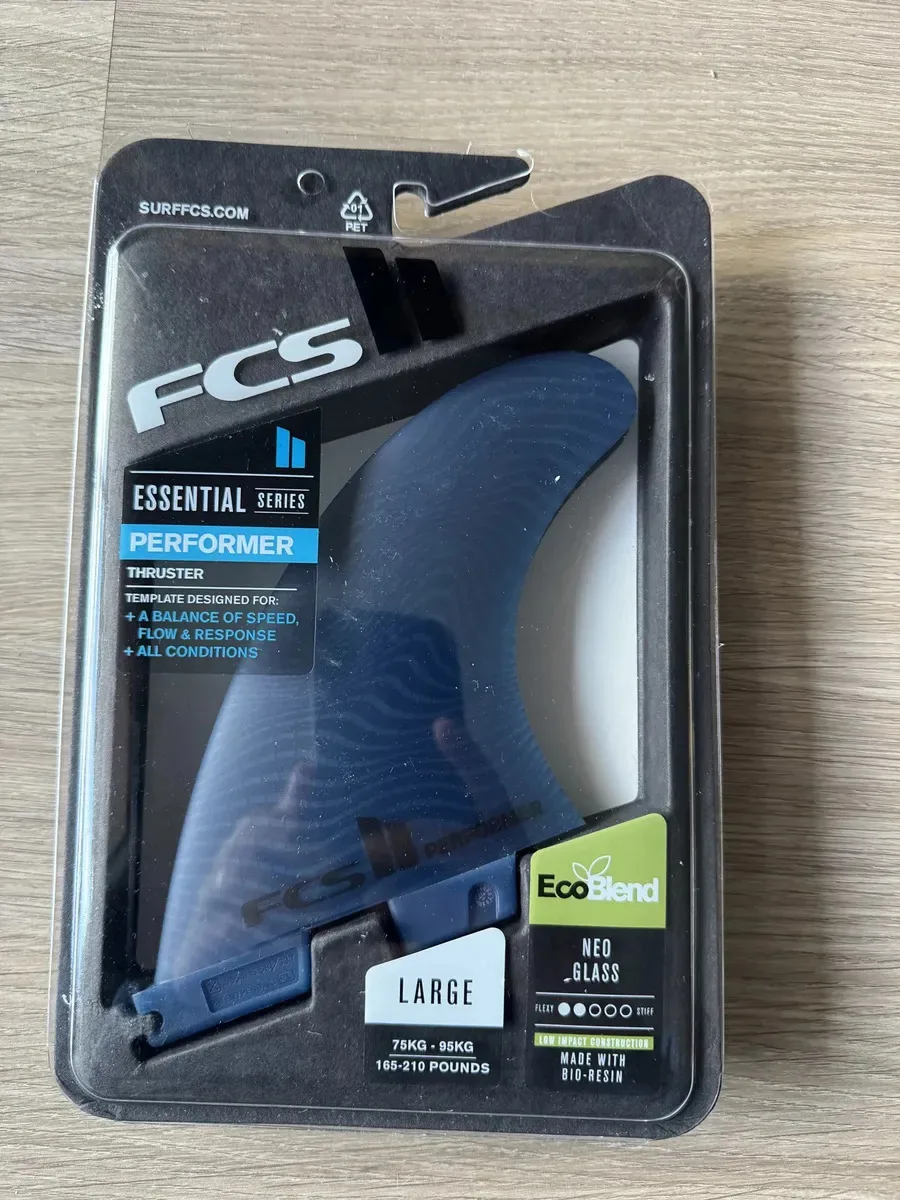 Quilhas Fcs2 Up Surf Fibra Vidro Carbono Grande - Hoje Cor Azul