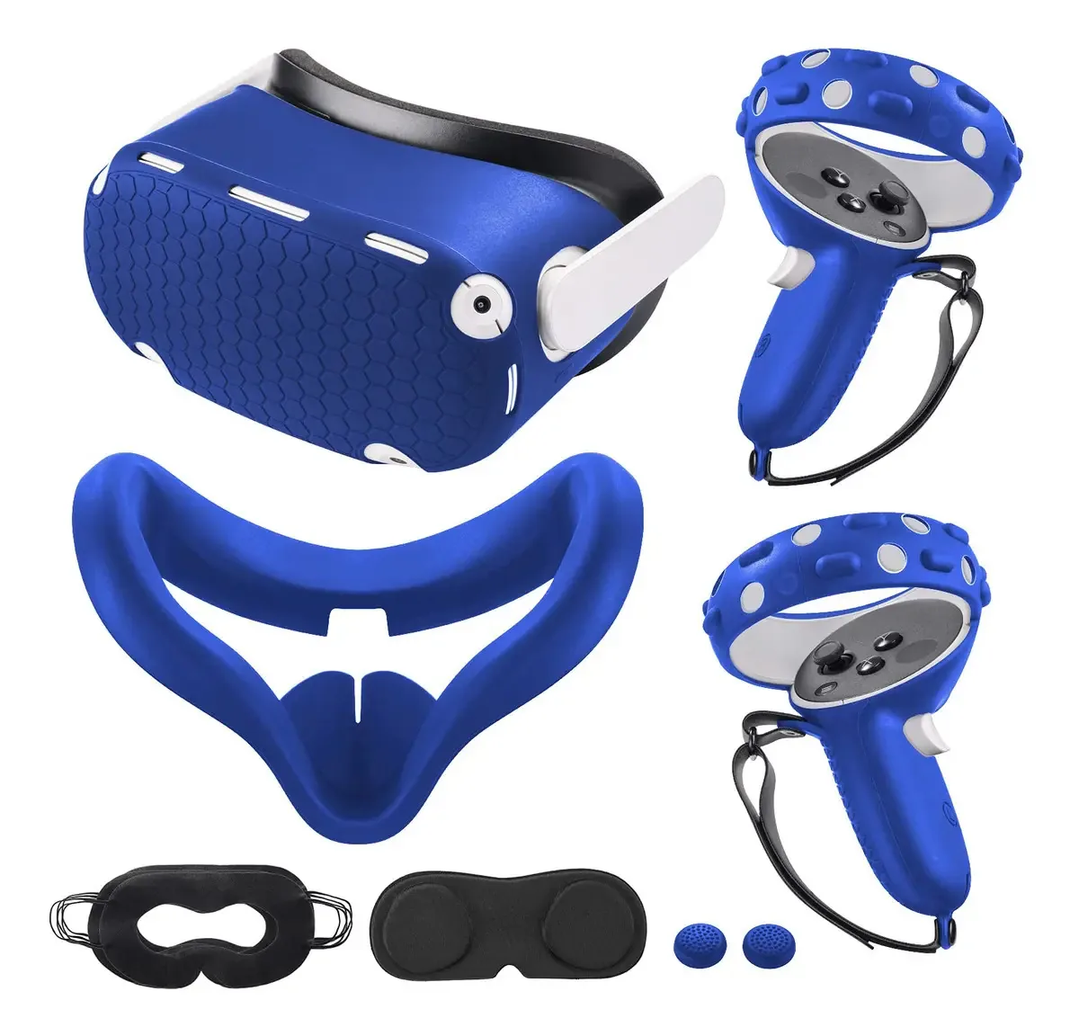 Kang Yu para acessórios Oculus Quest 2, capa facial de silicone para Quest 2 VR, capa VR Shell, capa de controle Touch Quest 2, capa protetora para lentes, capa ocular descartável