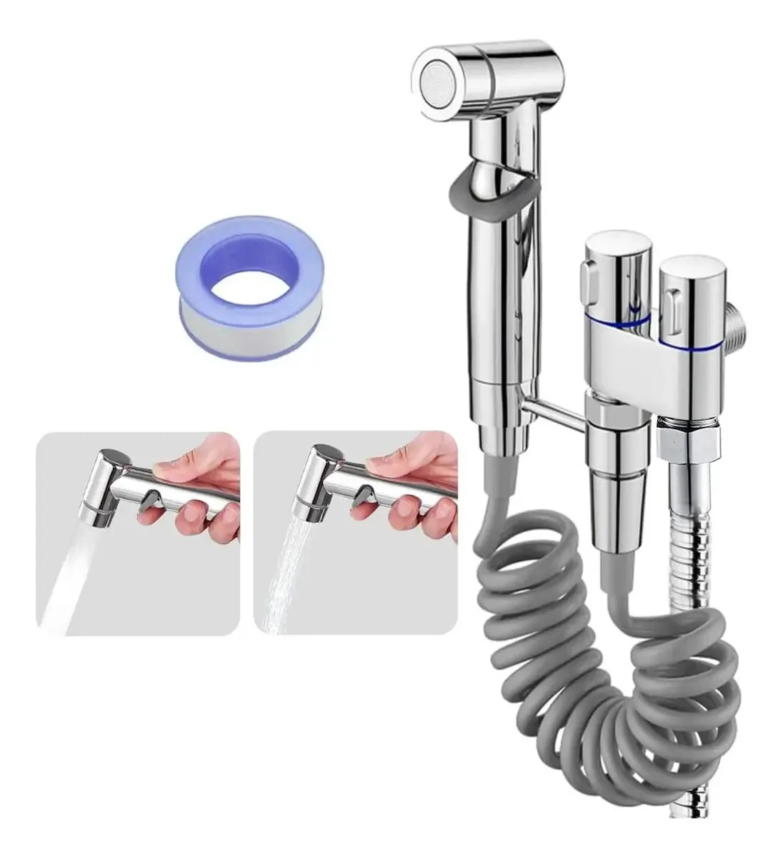 Kit de torneira para banheiro ALTMASHOP SLO prateado