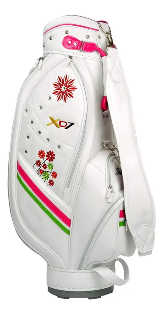 Bolsa de golfe com suporte de golfe para mulheres, bolsa de poliuretano impermeável