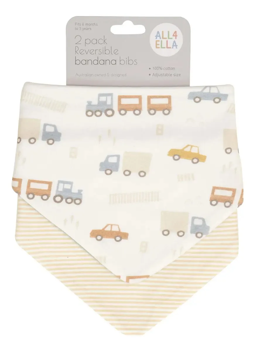 Babadores de bandana reversíveis All4ella para bebês e crianças