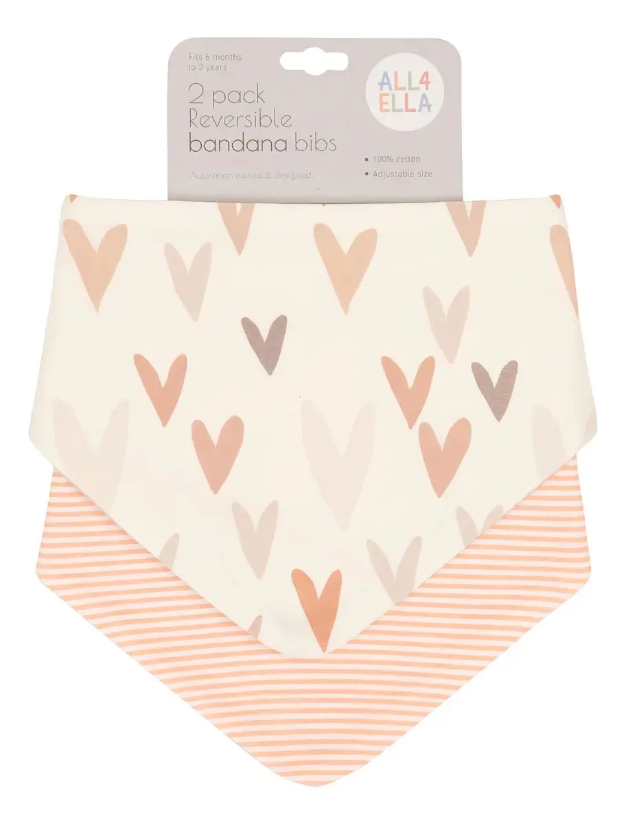 Babadores de bandana reversíveis All4ella para bebês e crianças