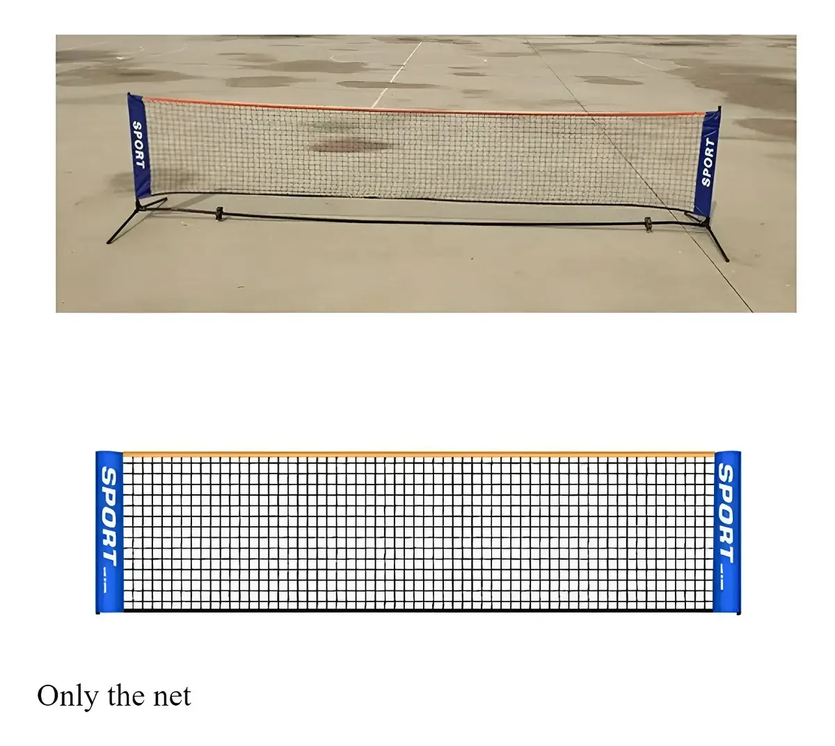 Rede ajustável de 3,1 x 0,76 M: tênis e badminton portáteis