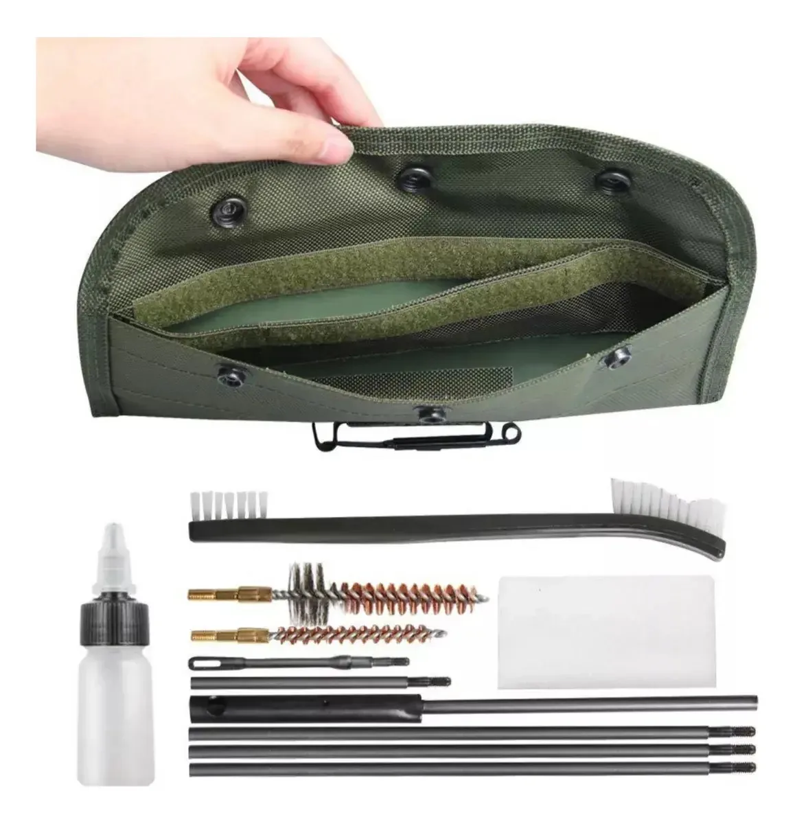 Kit de limpeza de armas para rifle, pistola, espingarda, escova