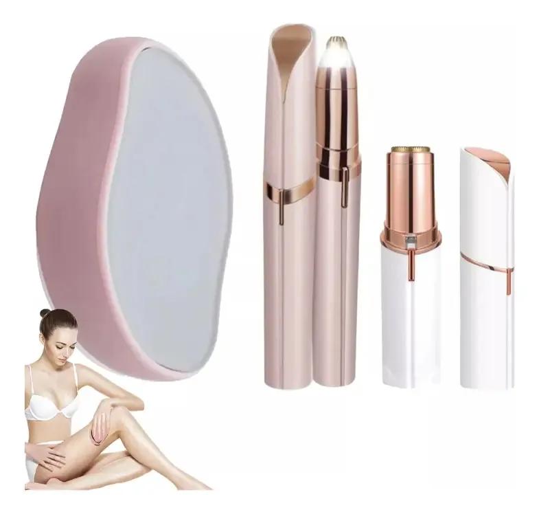 Depiladora facial + Sobrancelhas indolores + Nano Crystal Stone