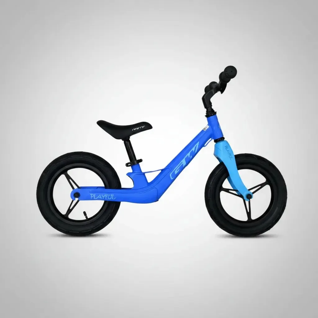 Bicicleta de magnésio Gw Playful Rin 12 Impulse sem pedais, cor azul