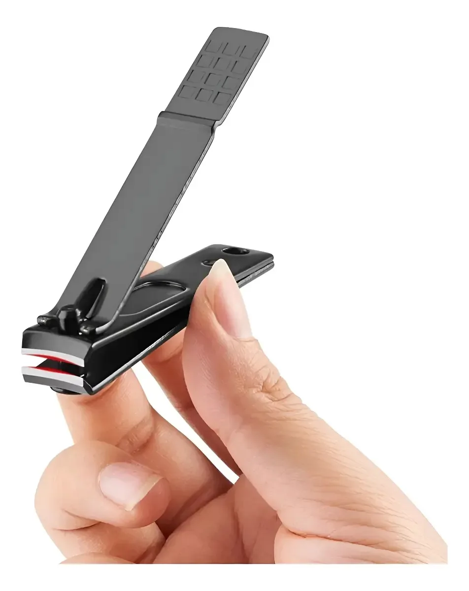 Cortador de Unhas Estilo Preto de Aço Inoxidável