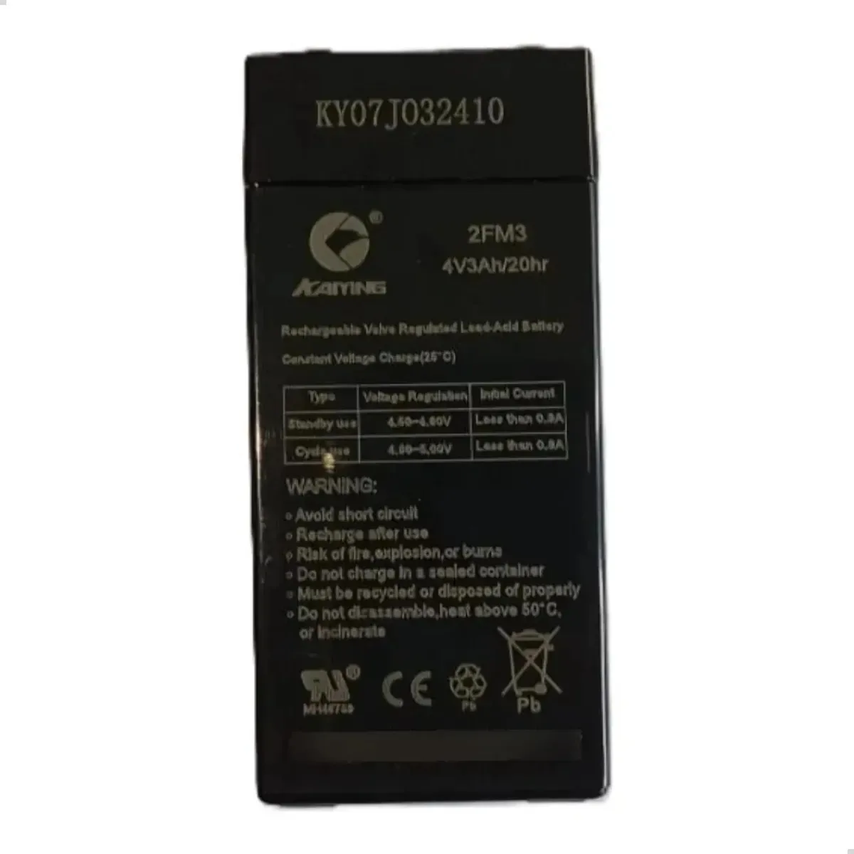 Bateria 4V 3Ah Recarregável Para Balanças Balmak Quick