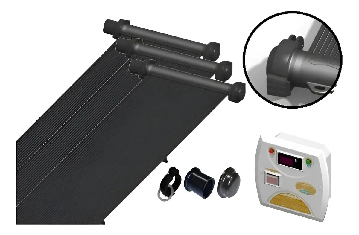 24 Placa Aquecedor Solar + Controle Digital Piscina Sodramar