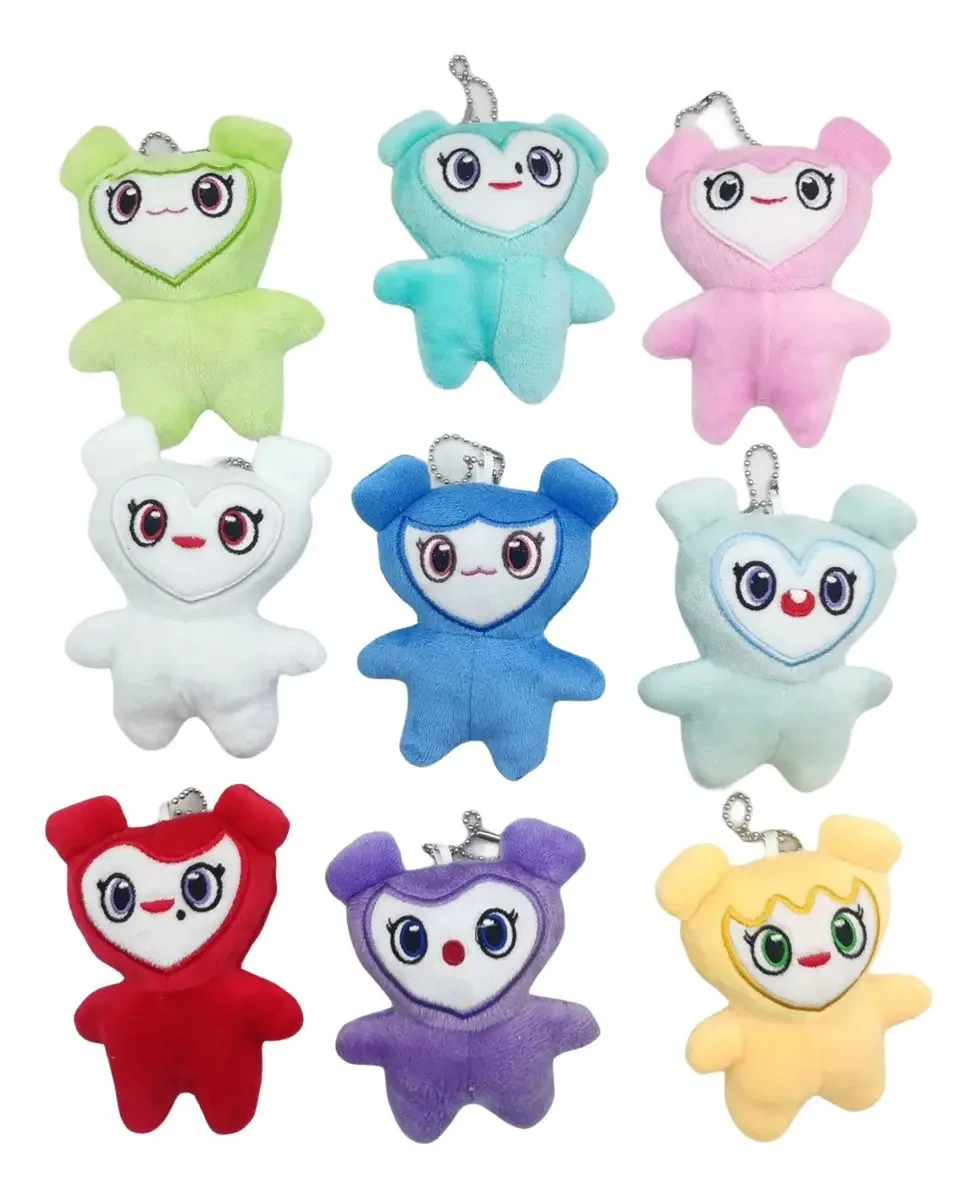 9 peças de chaeyoung Lovely Kpop Korea Plush Color Hanging Chaeychain 9 peças