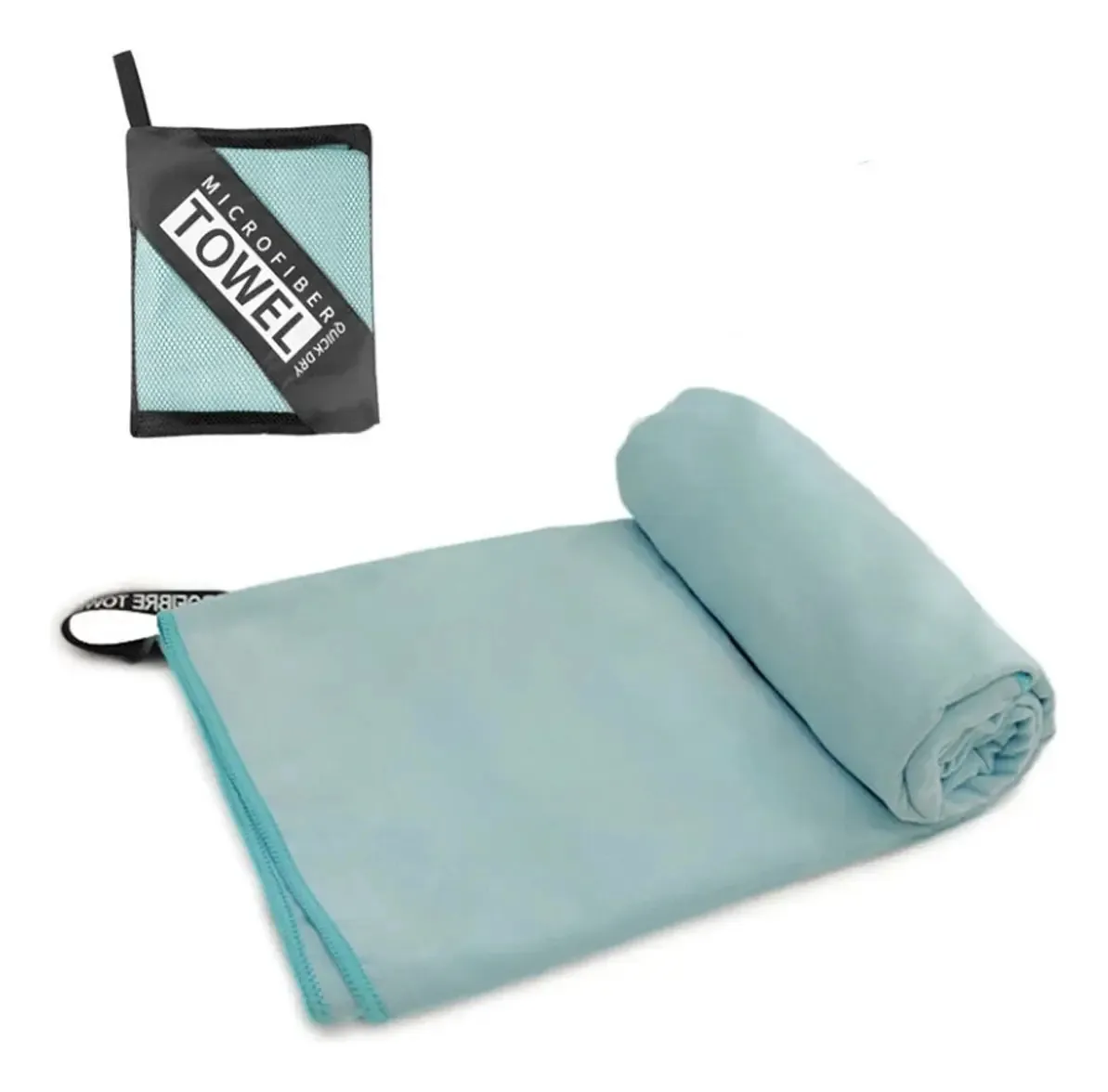 Toalha esportiva personalizada Toalha de microfibra azul claro