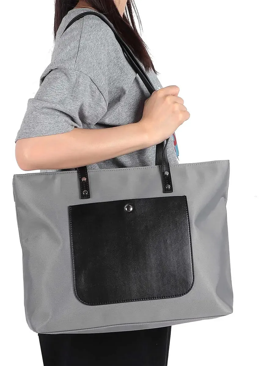 Bolsas de Ombro Eulbevoli, Bolsas de Ombro Femininas de Alta Qualidade e Impermeáveis com Zíper para Mulheres para Viagem(grey)