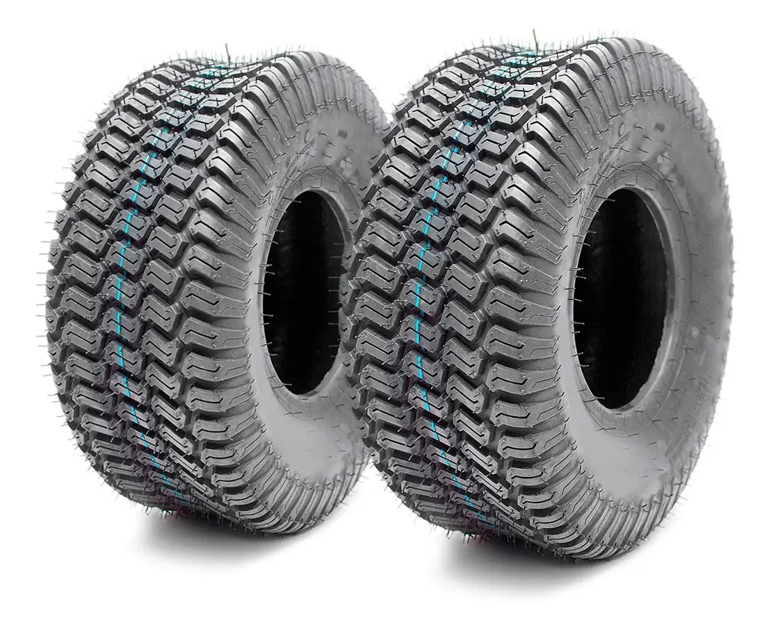 2 Pneus 15x6.00-6 Diateiro De Cortador De Grama