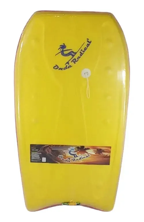 Mini Prancha Surf Baby Bodyboard Com Leash Mar Cor Amarelo