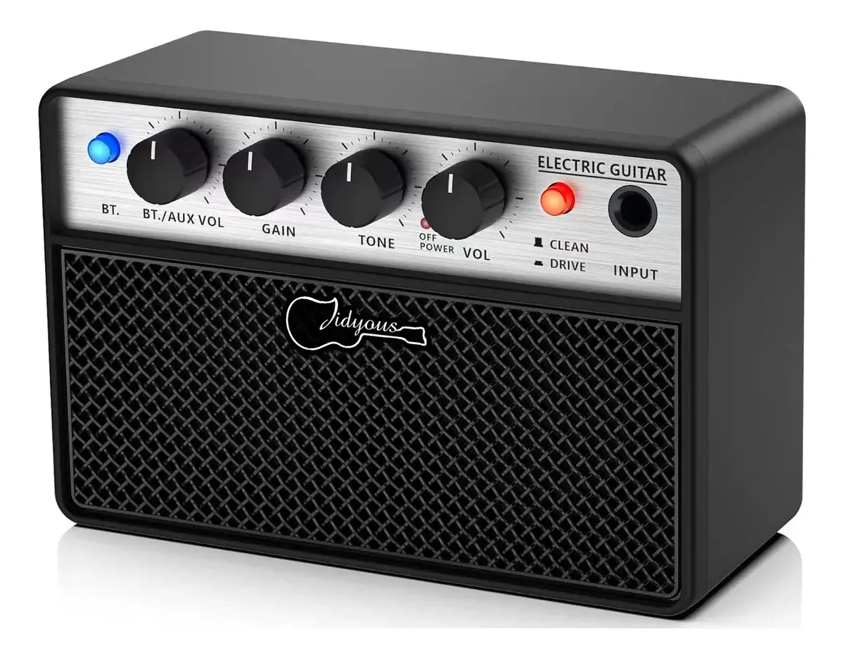 Mini amplificador de guitarra elétrica portátil e recarregável