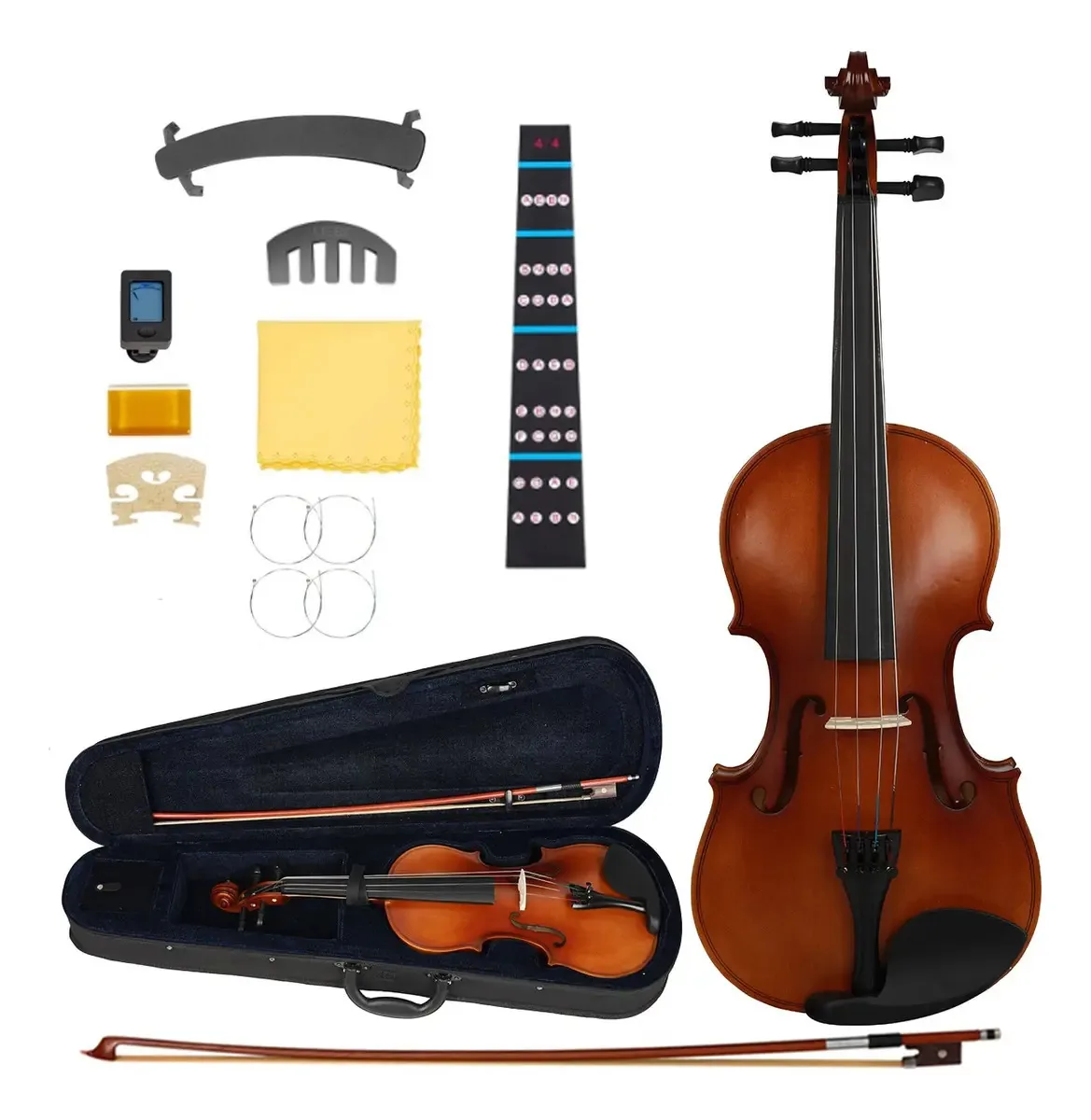 Violino 4/4 com acessórios para a mão esquerda