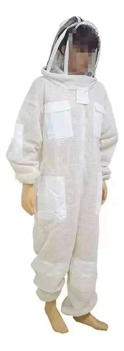 Eodudo-s 3 Camadas Ventiladas Tecido Apicultores Corpo Completo Apicultura Roupa Profissional Proteção De Abelhas Apicultura Traje Segurança Véu Chapéu Para Quintal E Abelha (tamanho: L)