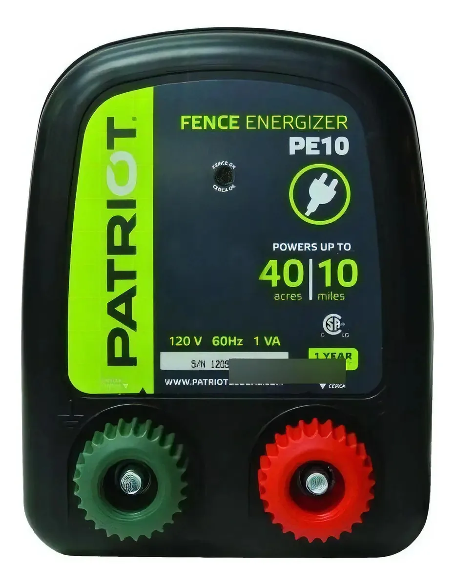 Energizador de cerca elétrica Patriot de cerca de 16 hectares