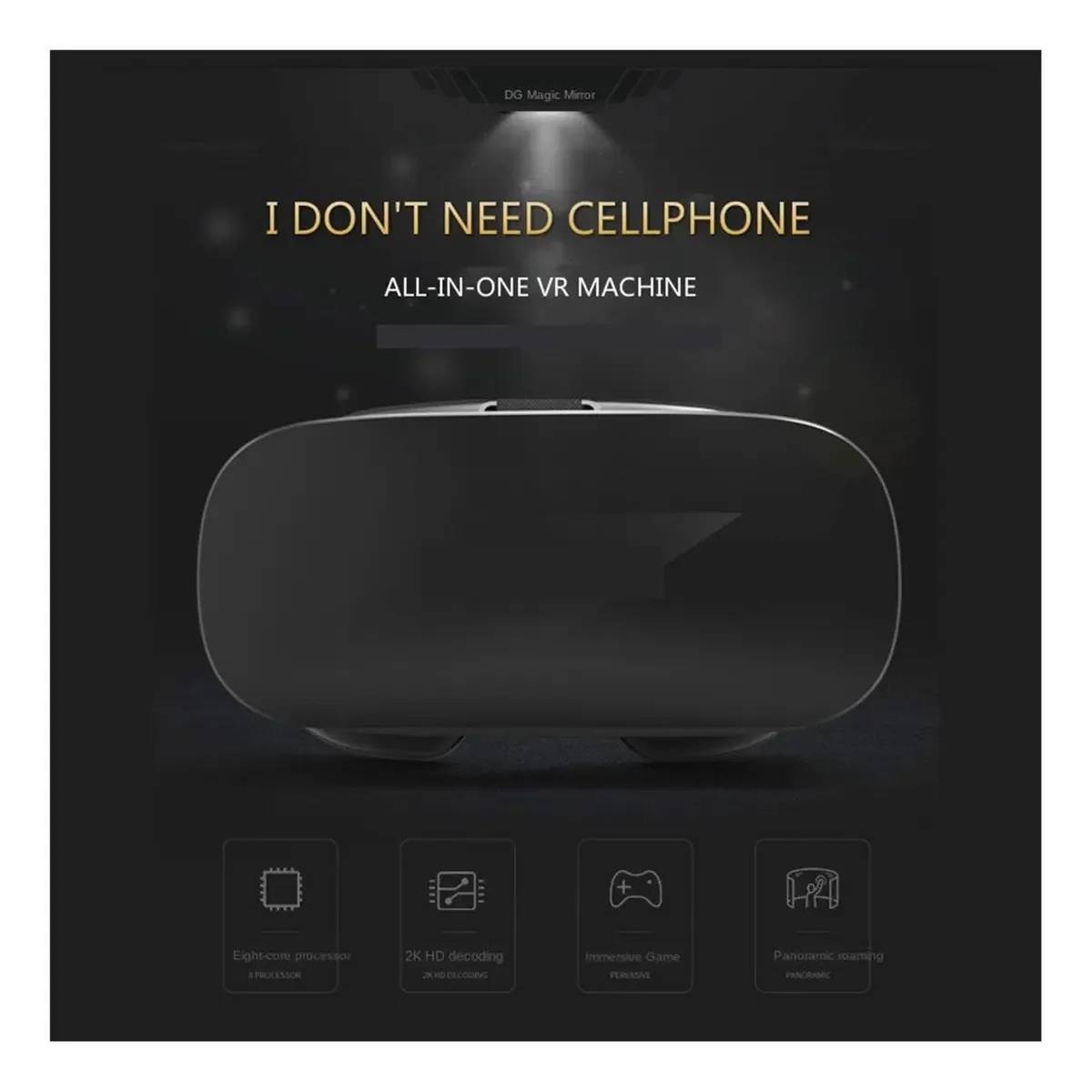 Óculos de realidade virtual silted Óculos virtuais 2g+16g Vr All In One com tela 3D HD 2k 2560x1440 Óculos de realidade virtual 3d Otg para jogos Bluetooth