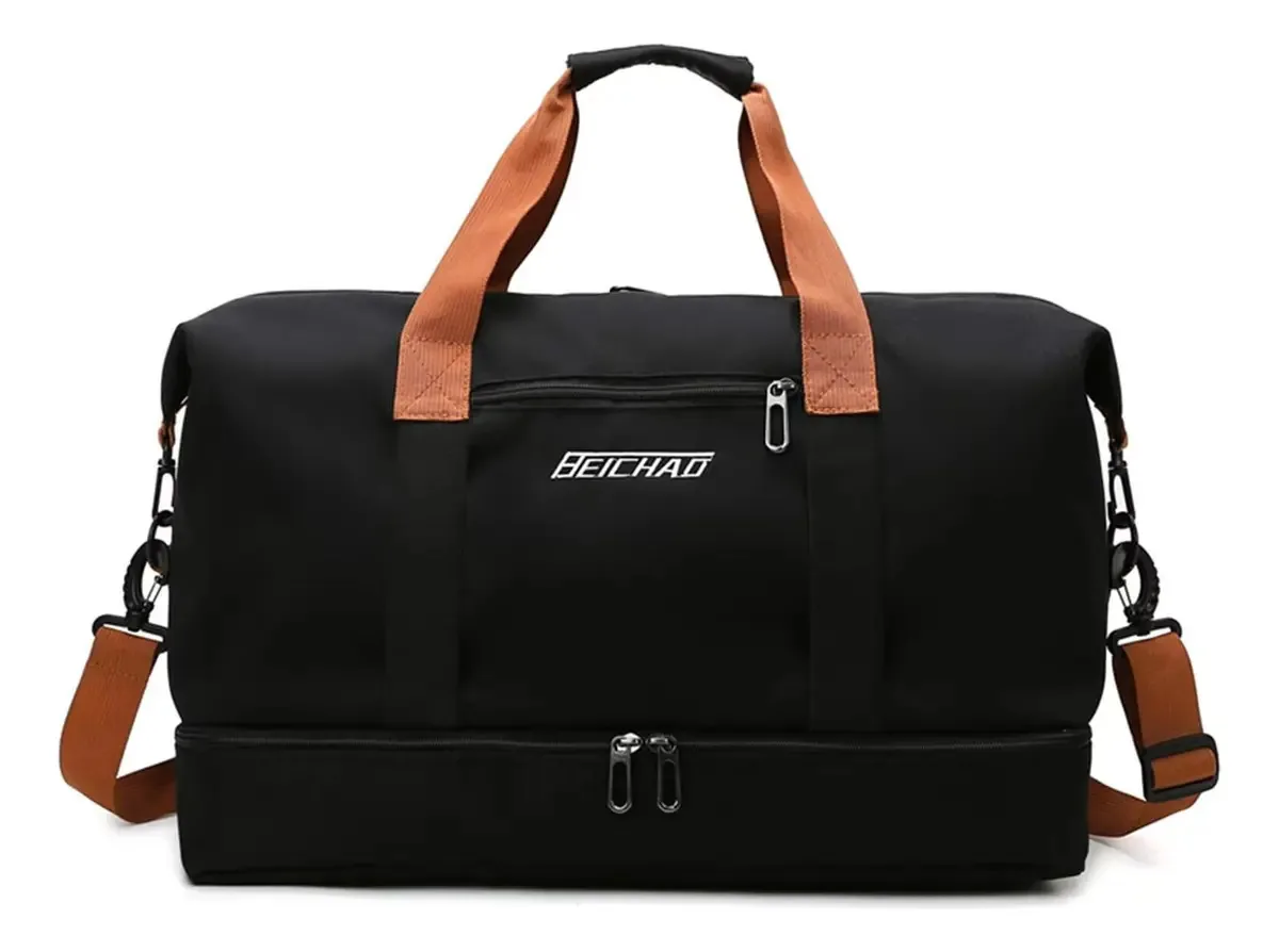 Bolsa de viagem, mochila impermeável de ginástica esportiva de grande capacidade, separação seca e úmida com compartimento para sapatos, mala de viagem manual, ideal para academia, natação e viagens