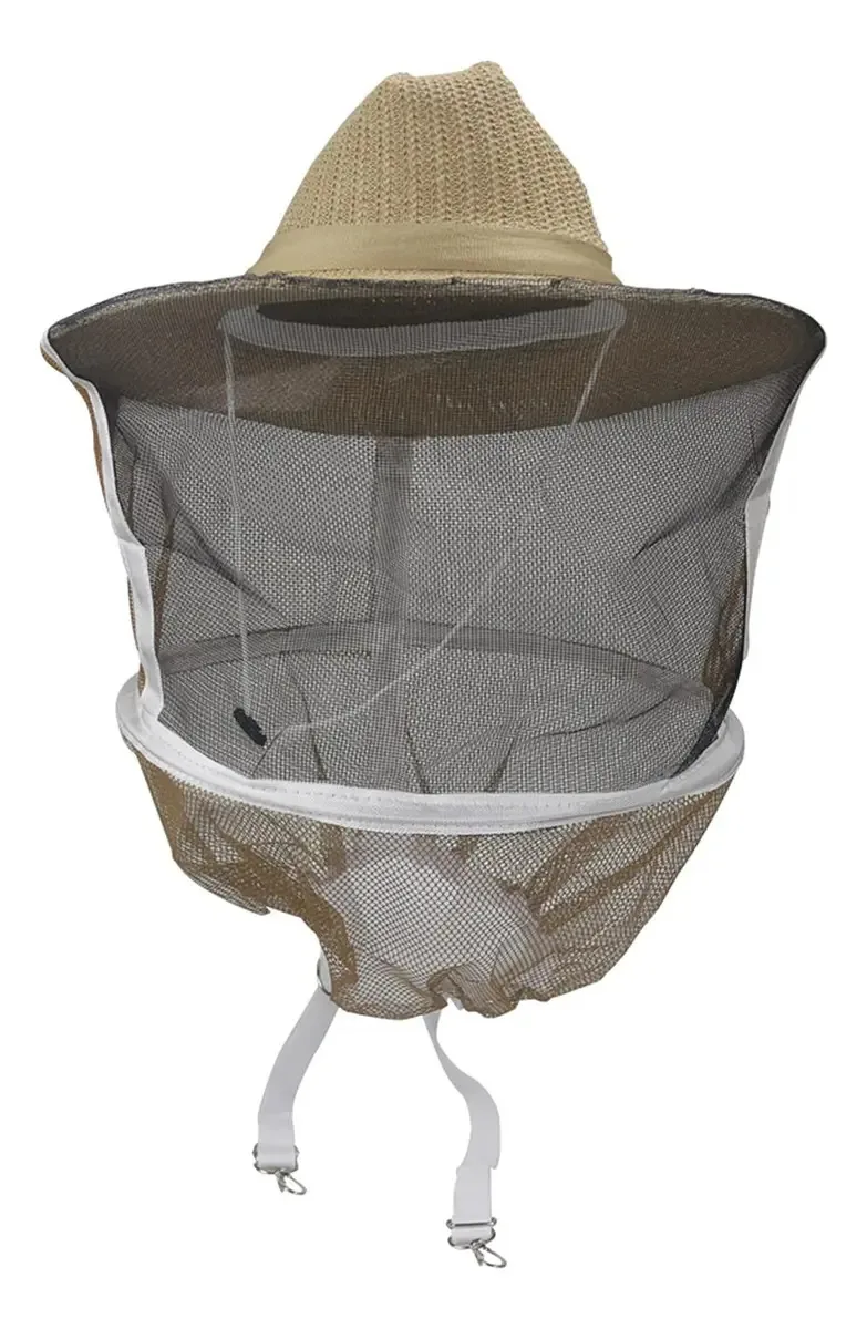 Eodudo-s Apicultura Protetora De Chapéus De Cowboy Chapéu De Aba Larga Tecido De Nylon Rede Fiação Roupa Tampa Para Apicultor Design Confortável Para Quintal E Abelha (cor : Light Grey)