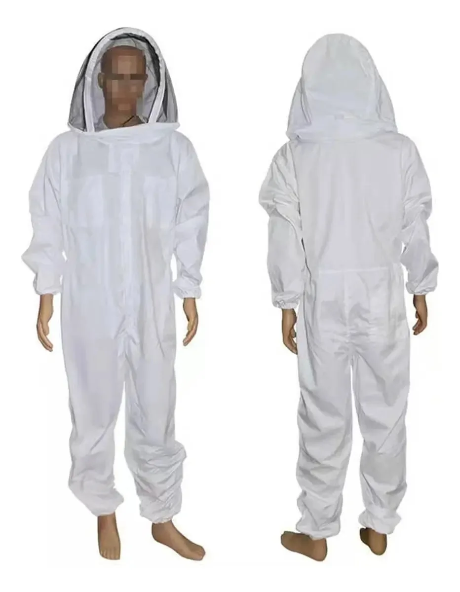 Eodudo-s Protetora Apicultura Safe Moekeeping Traje Proteção De Mordida Defend Tecido De Segurança Bee Traje 1 Pcs Para Quintal E Abelha (cor : White, Tamanho : Xxl)