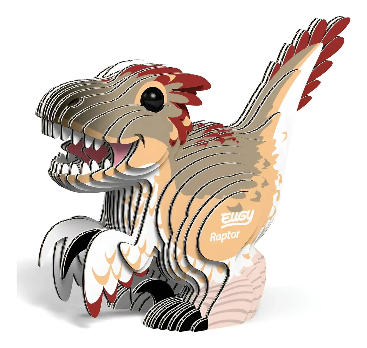 Quebra-cabeças 3D Eugy Raptor Dinosaur, um quebra-cabeça