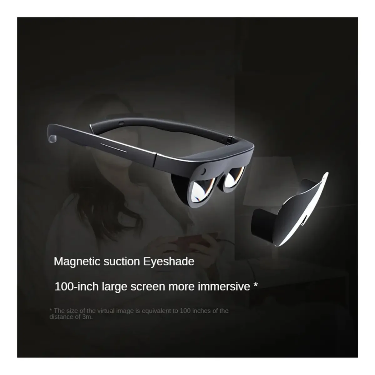 Lentes pretas de realidade virtual SilTed Magnetic Suction Eyeshade
