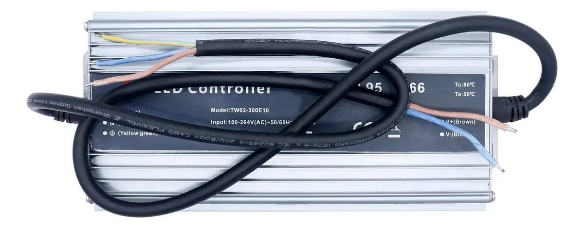 Controlador LED Zzzana DC24-36V 300W 500W Controle Automático de Temperatura Fonte de Alimentação LED Corrente Constante para Transformador de Iluminação LED Transformadores Tamanho: 500W 265x95x38m