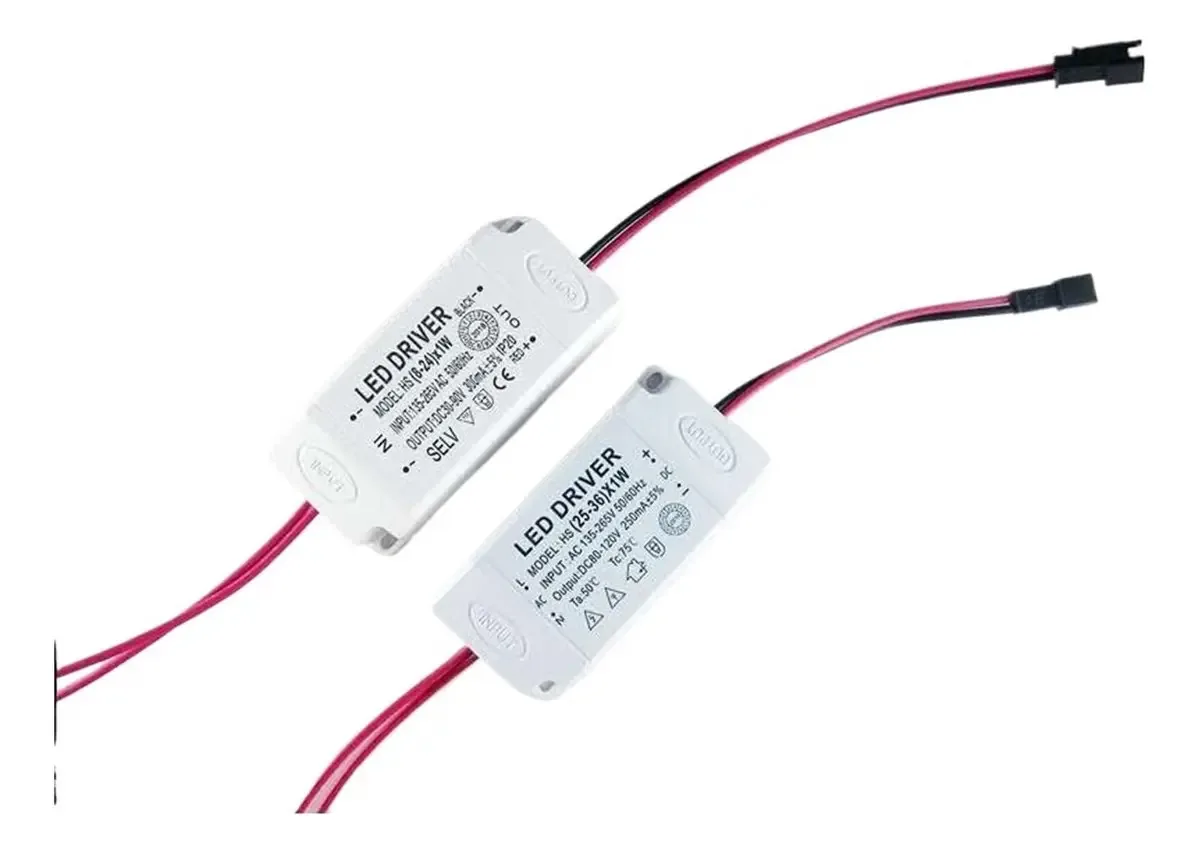 Govkyvjs 8-24w 25-36w 35-50w Entrada AC 220v Corrente 240-300ma Adaptador de fonte de alimentação de driver de LED constante não isolado (cor: 35-50w)