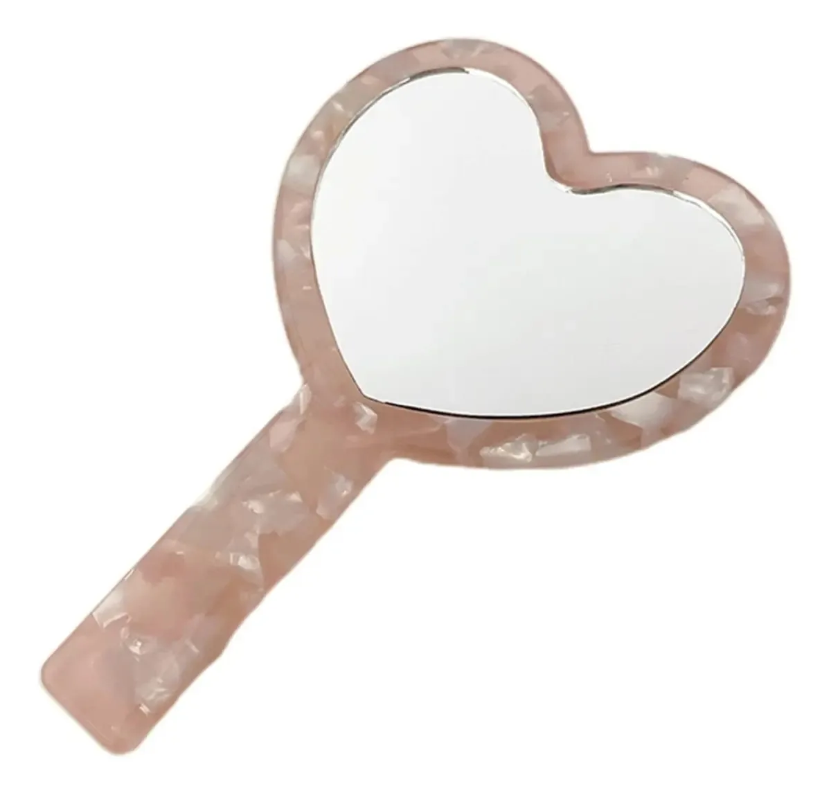 Gooffy Espelho de Maquiagem de Mão Espelho Cosmético com Cabo Espelho de Maquiagem Fofo Criativo Acetato Vintage Espelhos de Mão Espelho de Maquiagem Espelho