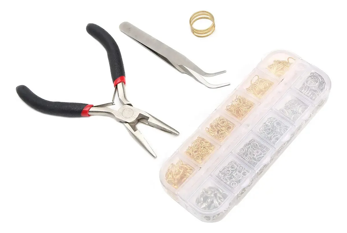 Kadimendium Jewelry Supplies Kit de fabricação de joias para fixar e reparar colares para iniciantes