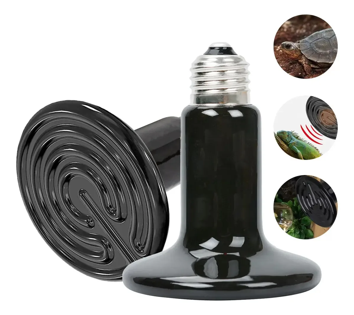 Bulbos Eamoil Eamoil para répteis e terrários anfíbios - 100W e índice UVB de 1