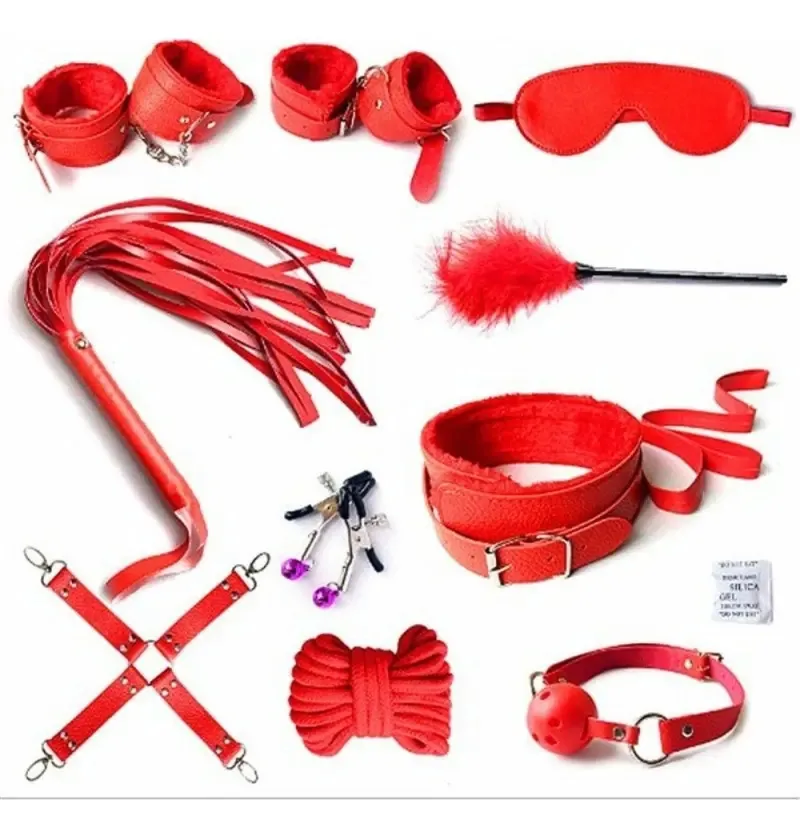Conjunto Premium De Brinquedos Sexuais Para Casais, 10 Peças Cor Conj.10pcs Diversão Vermelho
