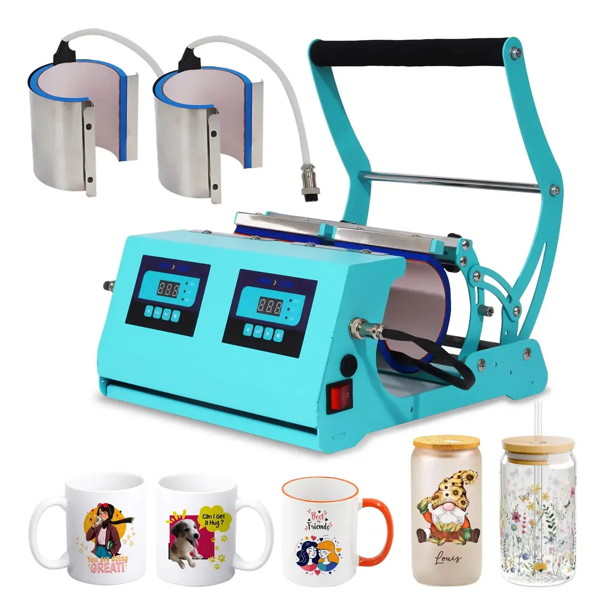 Mecolour Prensa Térmica Cenecas de sublimadora azul