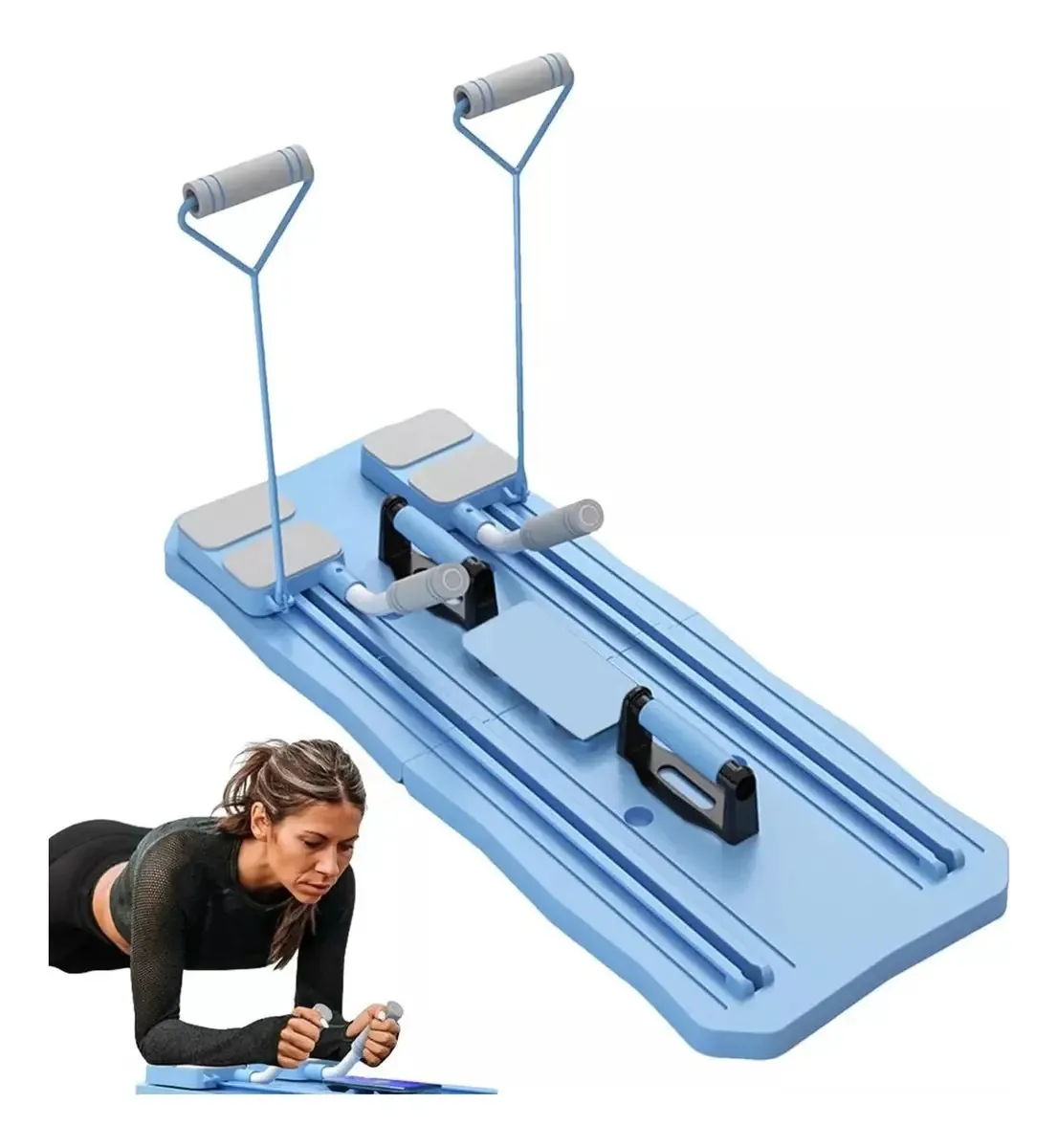 Placa de Pilates compacta, treino Pilates Reformer