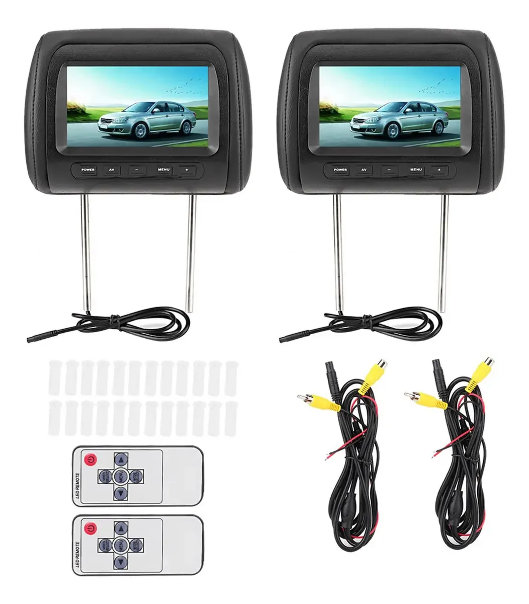 Reprodutor De DVD Portátil Duplo Terisass, Encosto De Cabeça Para Carro, Reprodutores De Vídeo, 7 Polegadas, HD, LCD, Tela Digital Touch, Reprodutor MP5 Para Carro