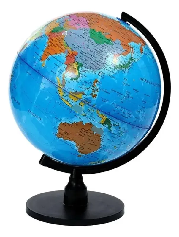 Mapa do globo terrestre, grande mapa mundial interativo de 20 cm