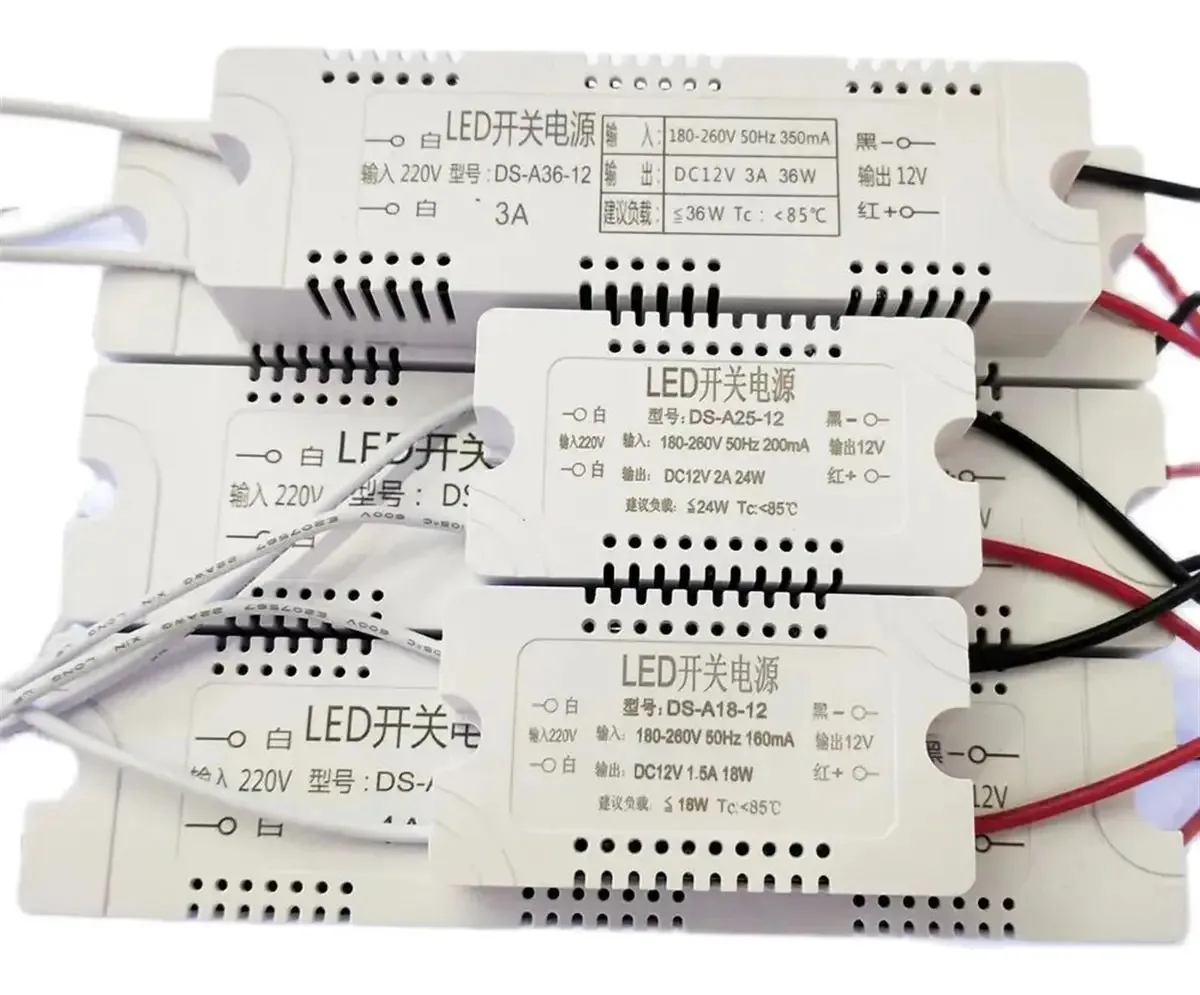 Transformadores de Iluminação LED AC para DC12V 18W 36W 48W 72W Driver LED para Tiras de Luzes LED Adaptador de Fonte de Alimentação 12V. (tamanho: 12V 48W)